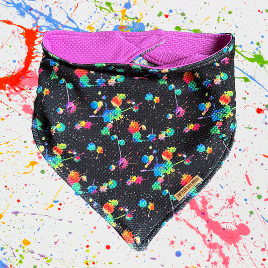 Splat Attack - Violet Back - Everyday Stretch Bandana