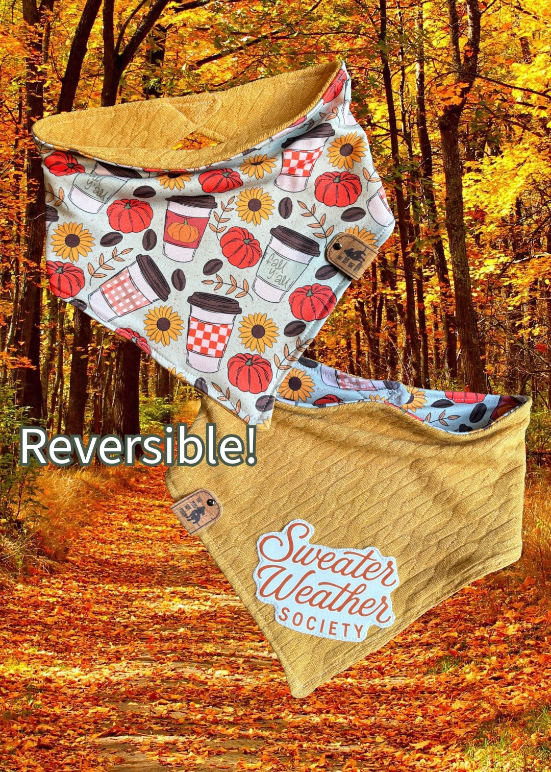 Sweater Weather Society - Reversible Dog Bandana
