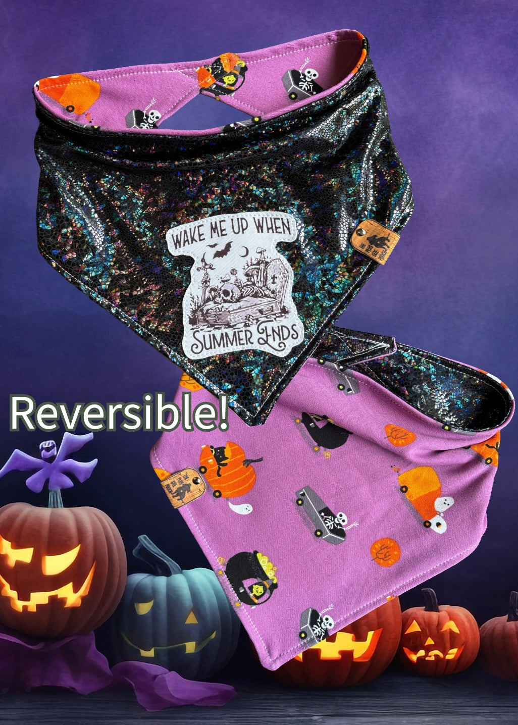 Wake me up when summer ends - Reversible Dog Bandana