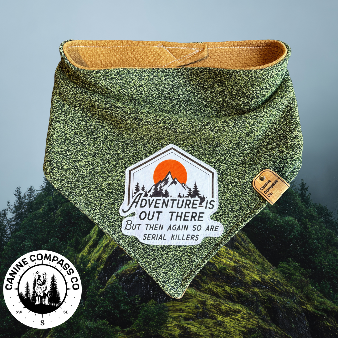 Adventure is out there - Canine Compass Co. - Reversible Dog Bandana