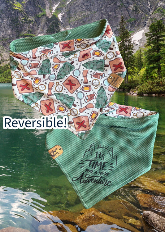 It’s time for a new adventure - Canine Compass Co - Reversible Dog Bandana