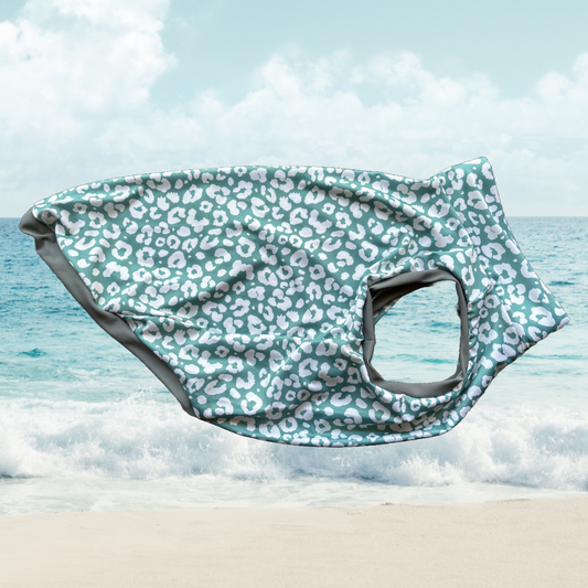 Mint Leopard  - UV50 Sun Protective Tee - LARGE or XL - Ready to Ship