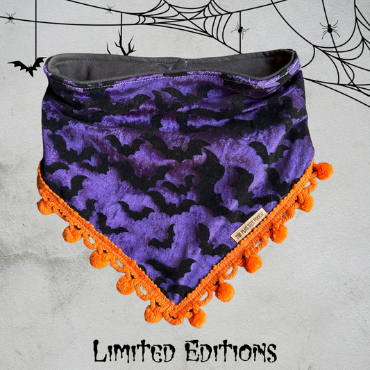 Midnight Bats - Halloween Bandana - READY TO SHIP