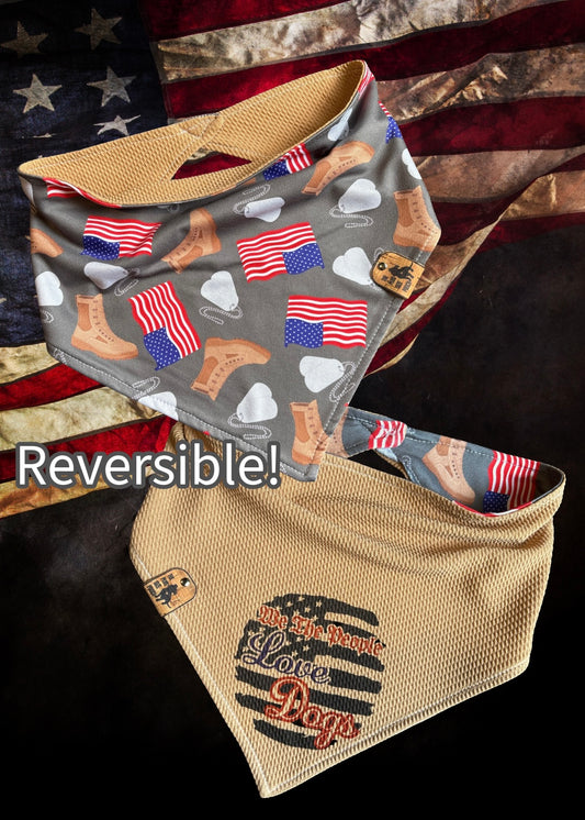 We the people love dogs - Reversible Dog Bandana