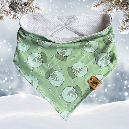 Snowglobe Wishes - Reversible Dog Bandana
