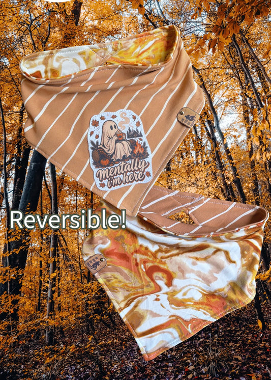 Mentally I’m Here - Reversible Dog Bandana
