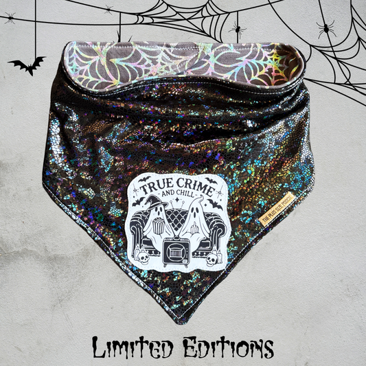 True crime and chill - Halloween Bandana - READY TO SHIP
