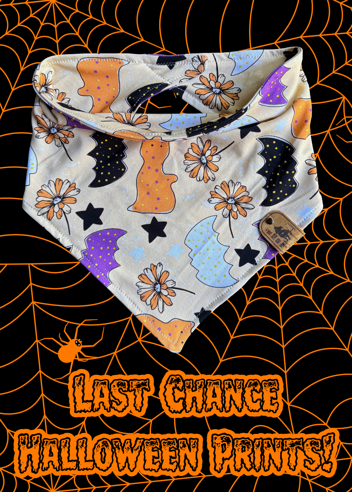$5 Last Chance Halloween - Reversible Dog Bandana
