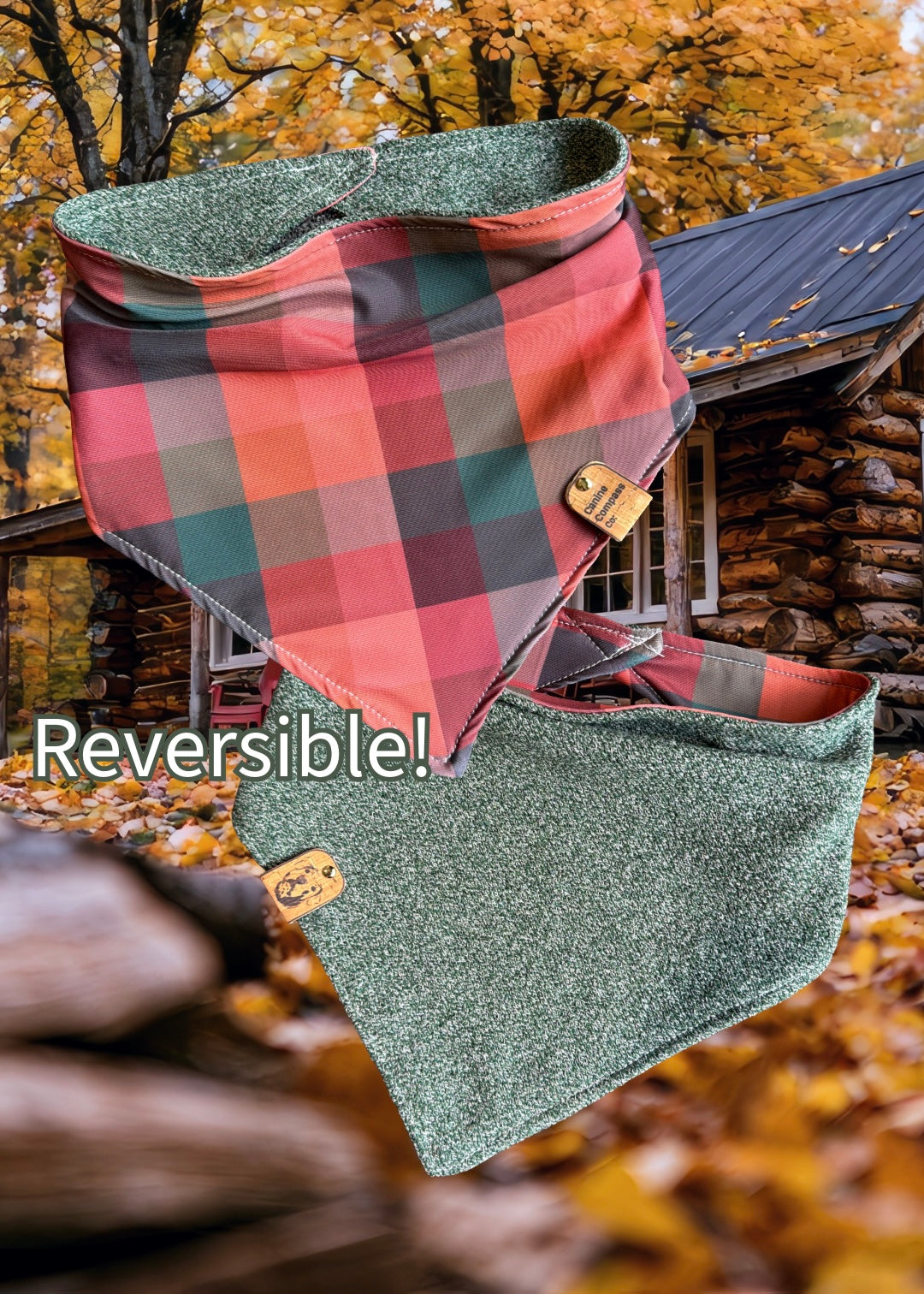 Cabin Weekend- Reversible Dog Bandana - Canine Compass Co. - LIMITED SIZES
