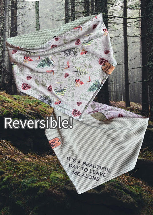 More Tree. Less People. - Canine Compass Co - Reversible Dog Bandana