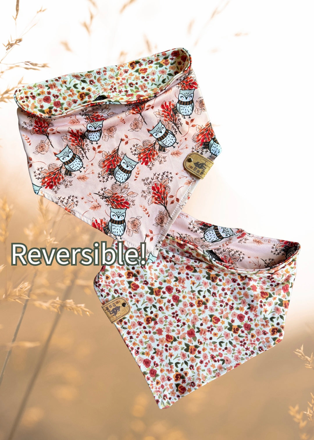 Cozy Owls - Reversible Dog Bandana - LIMITED SIZES
