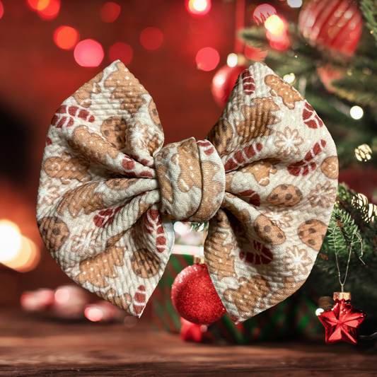 Santa’s Cookies - 5” Knotty Dog Head Bows