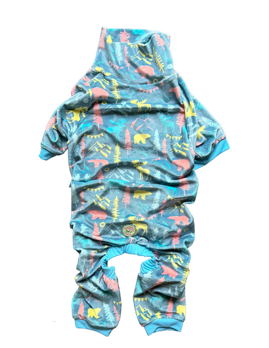 Furrescue Fashions 4-Legged Dog Pajamas - Luxe Fabric - 2XL+