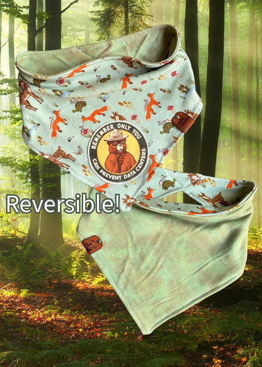 Only you can prevent data centers - Canine Compass Co - Reversible Dog Bandana