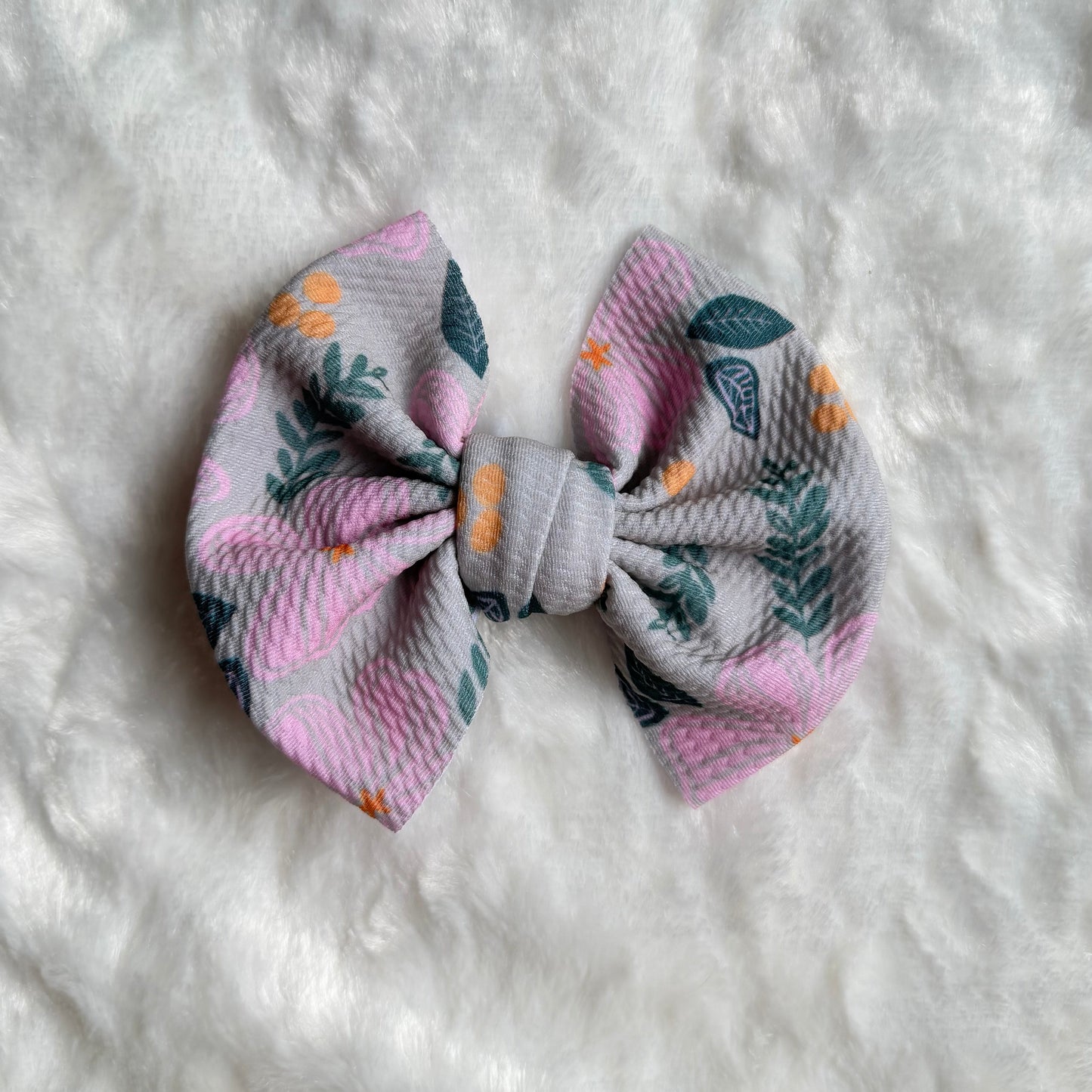 Subtle Floral  - 5” Knotty Dog Head Bows