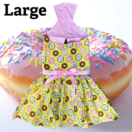 Donut Make Me - Dog Dress - LARGE