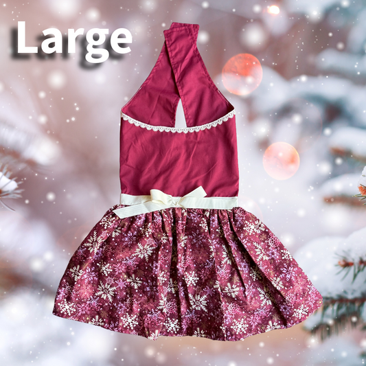 Oh the weather outside is frightful-  LARGE - Dog Dress