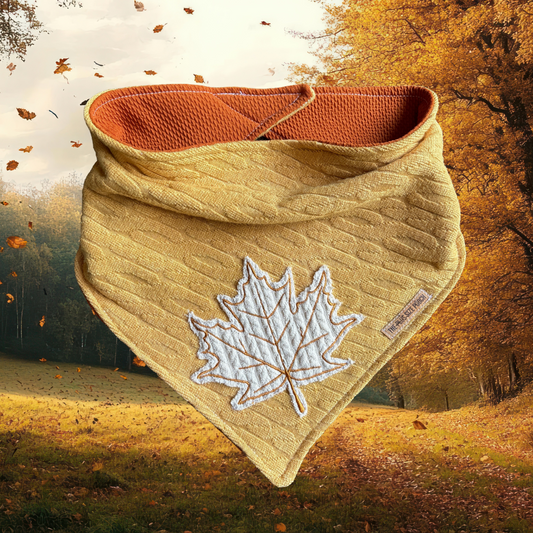 Golden  Maple -  Embroidered Autumn Bandana