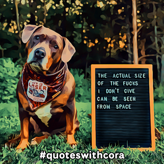 The actual size of the fucks I don’t give  - #quoteswithcora 3" Sticker