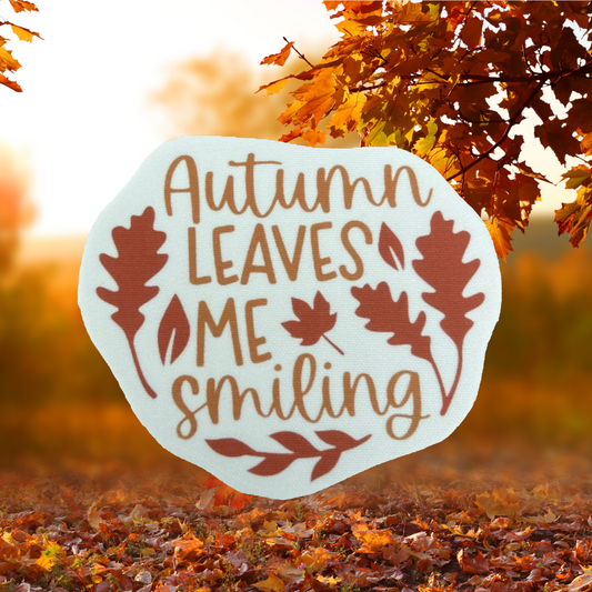 Autumn leaves me smiling - Neoprene Patch