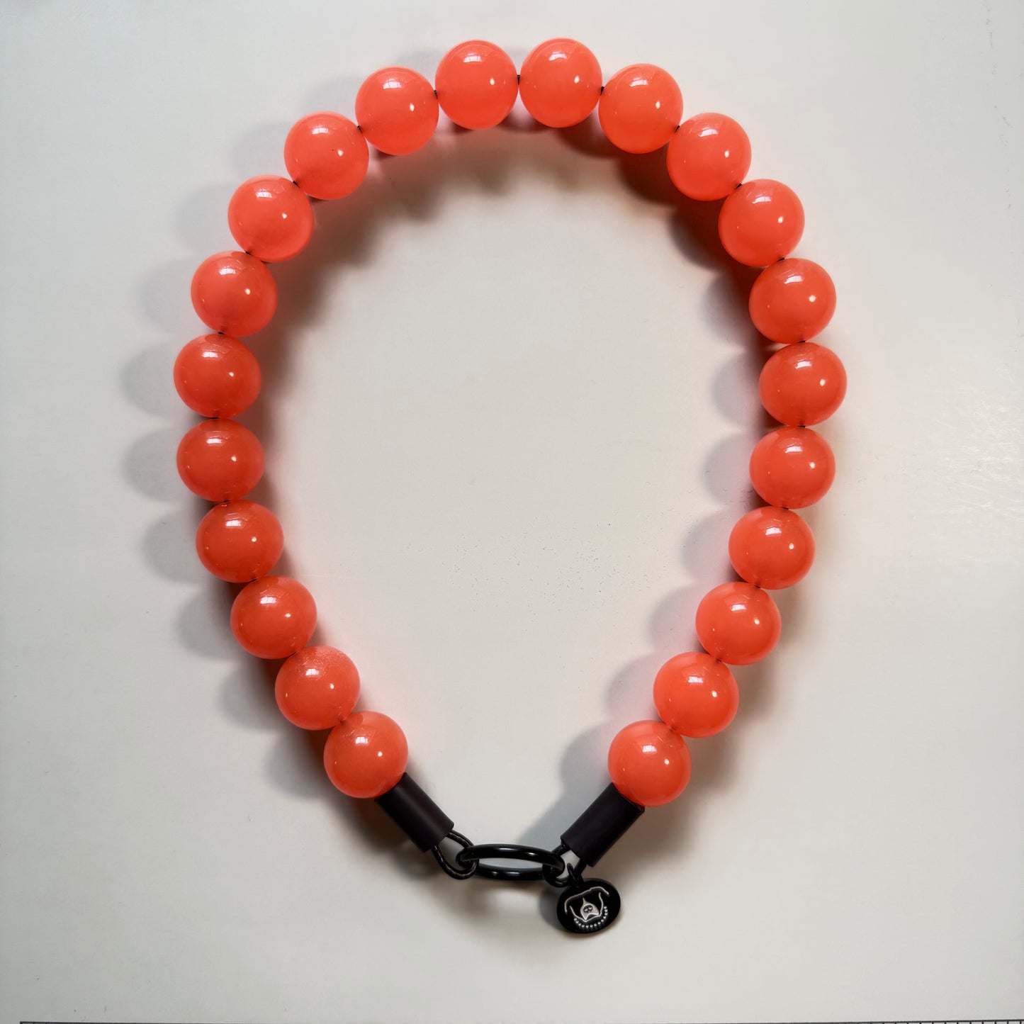 19” Orange Glow in the Dark Beaded Collar - Dizzy Lizzy Designs