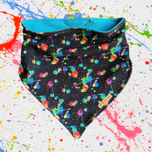 Splat Attack - Blue Back - Everyday Stretch Bandana