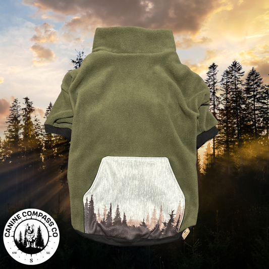 Meet me the pines - Fleece Dog Sweatshirt - Canine Compass Co