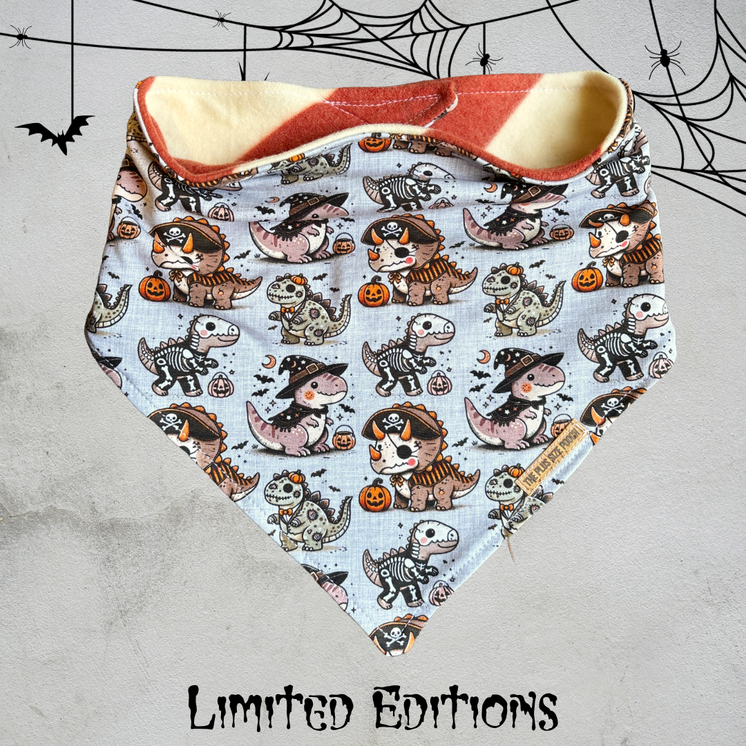 Happy Dinoween - Halloween Bandana - READY TO SHIP