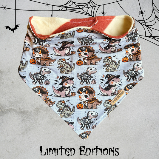 Happy Dinoween - Halloween Bandana - READY TO SHIP