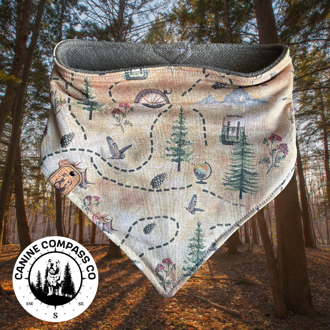 Bark Ranger - Canine Compass Co - Reversible Embroidered Dog Bandana