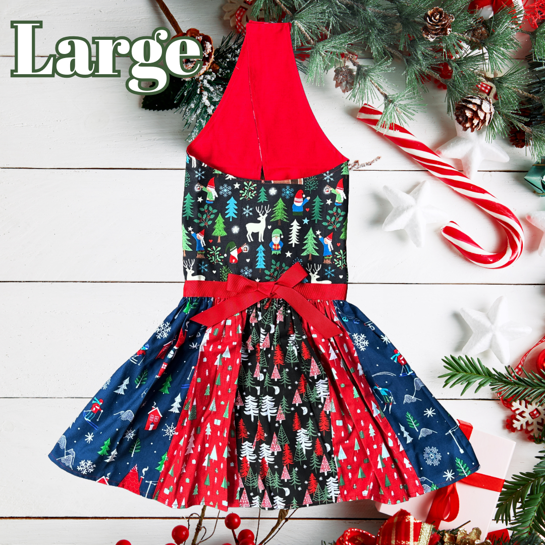 Boho Christmas -  LARGE - Dog Dress