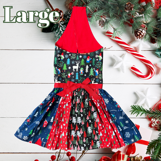 Boho Christmas -  LARGE - Dog Dress