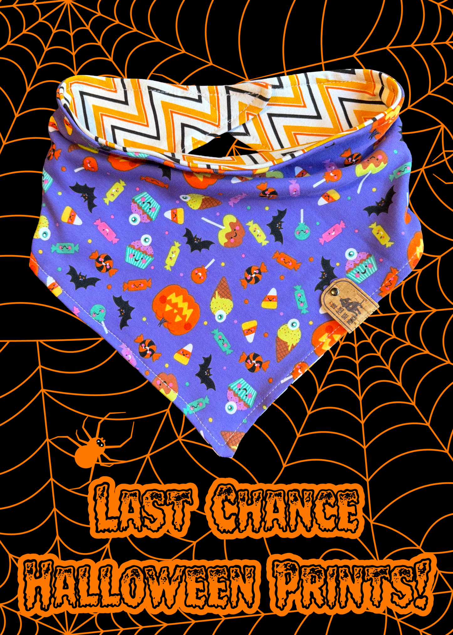$5 Last Chance Halloween - Reversible Dog Bandana
