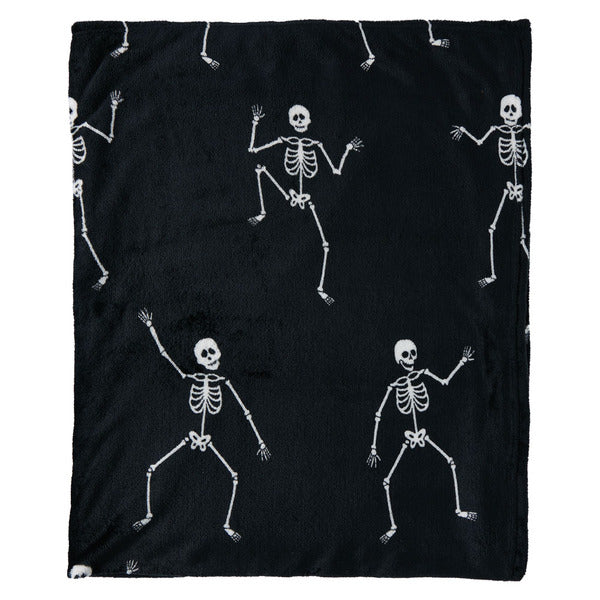 Dancing Skelly - Plush Halloween 50 x 60 Throw