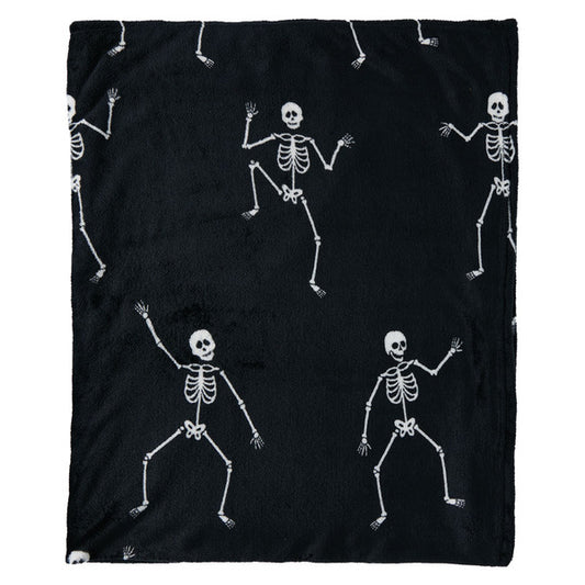 Dancing Skelly - Plush Halloween 50 x 60 Throw