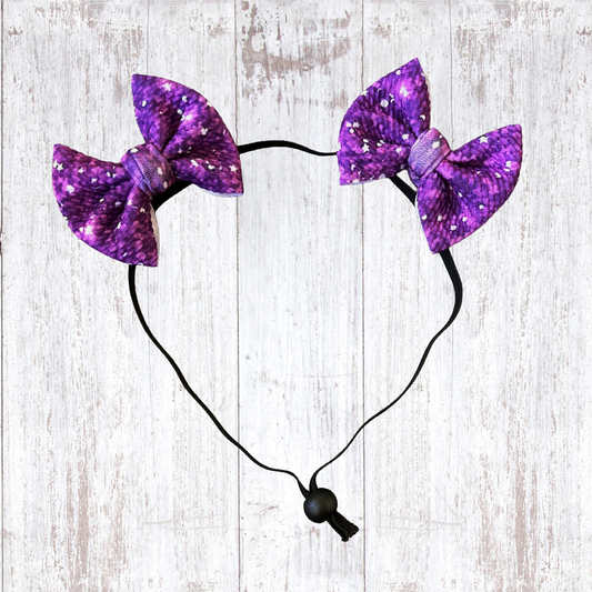 Blackberry Glitz -  Double Bow