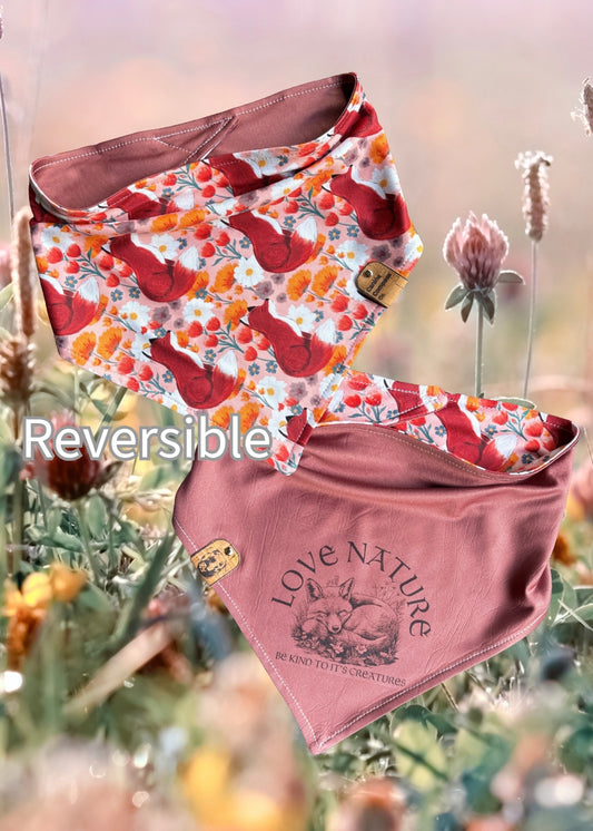 Love nature. Be kind to it’s creatures - Canine Compass Co - Reversible Dog Bandana