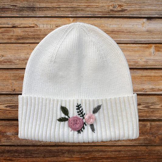 Roses - Hand Embroidered Human Hat