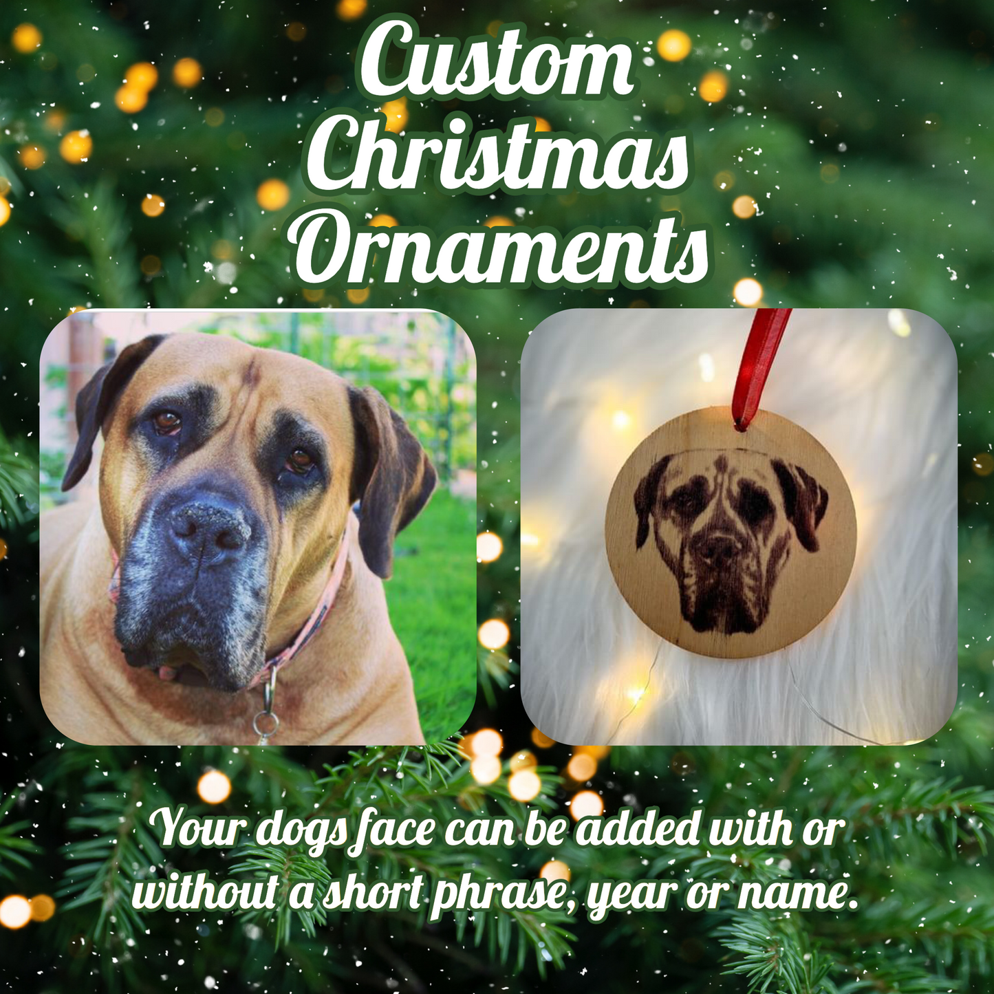 Custom 3” Wood Christmas Ornaments