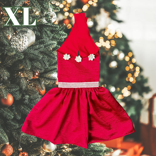 Mrs.Claus -  XL - Satin Dog Dress