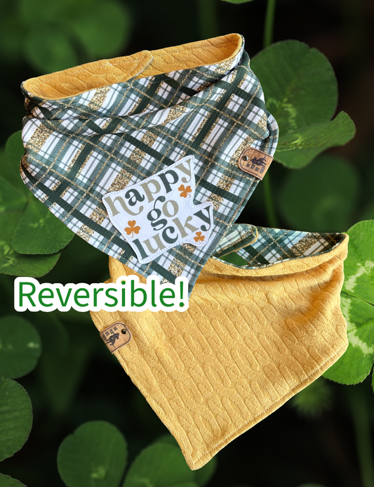 Happy Go Lucky - Reversible Dog Bandana