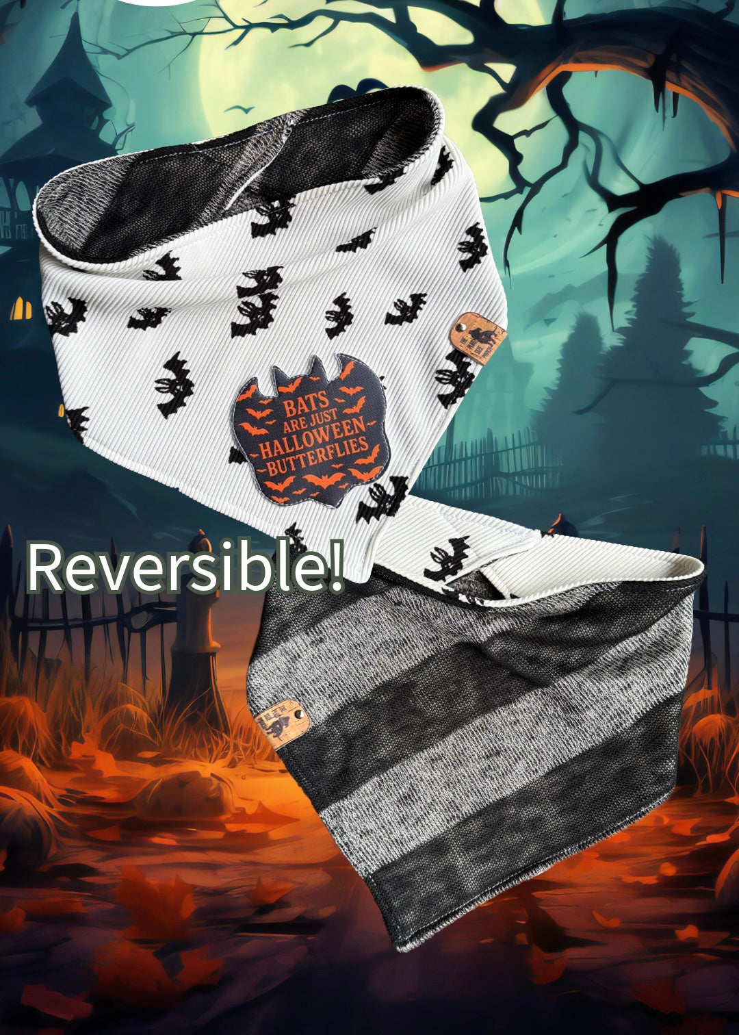 Bats are just Halloween butterflies - Reversible Bandana