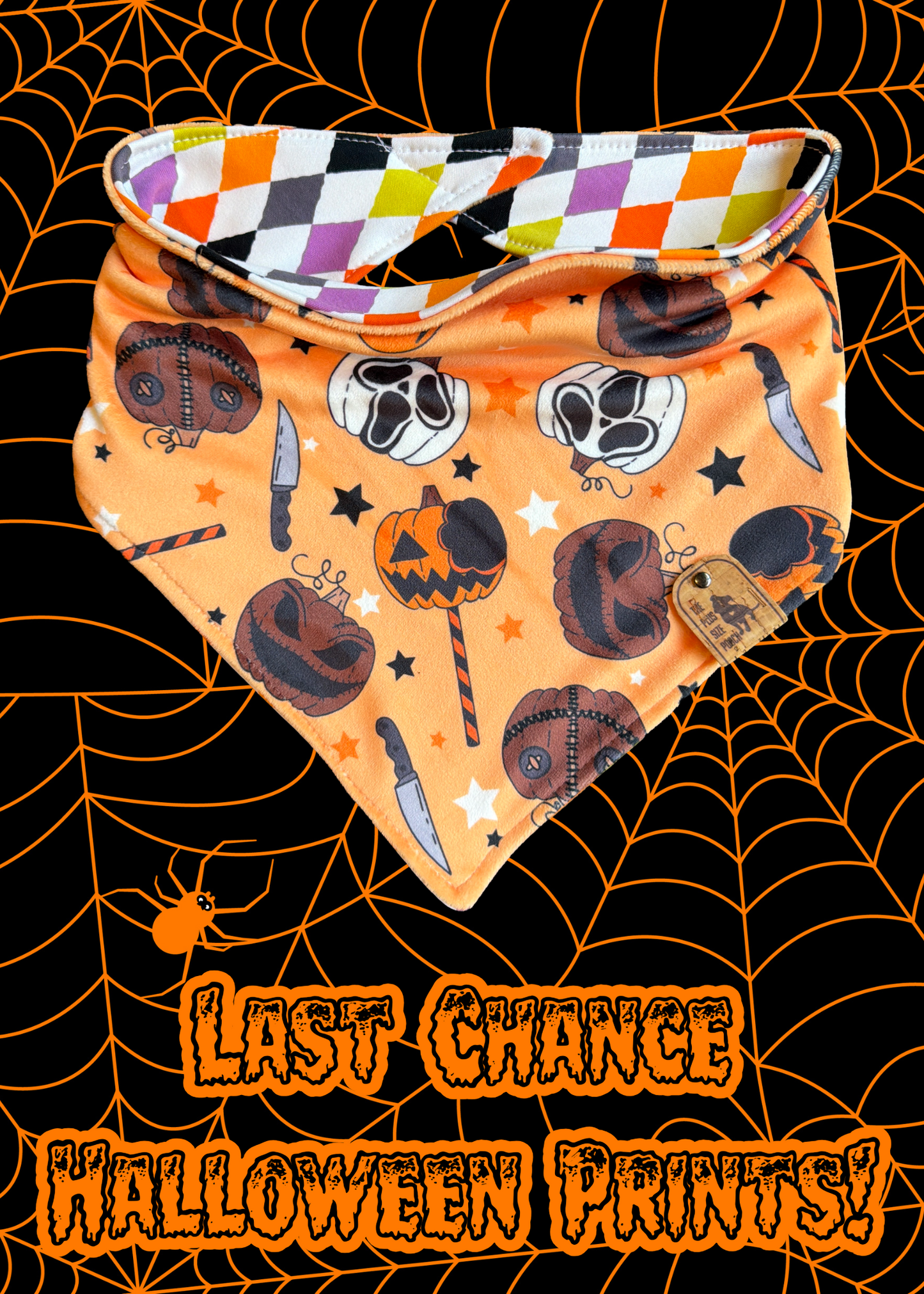 $5 Last Chance Halloween - Reversible Dog Bandana