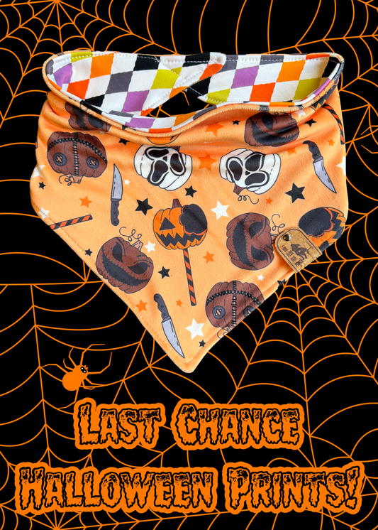 $5 Last Chance Halloween - Reversible Dog Bandana