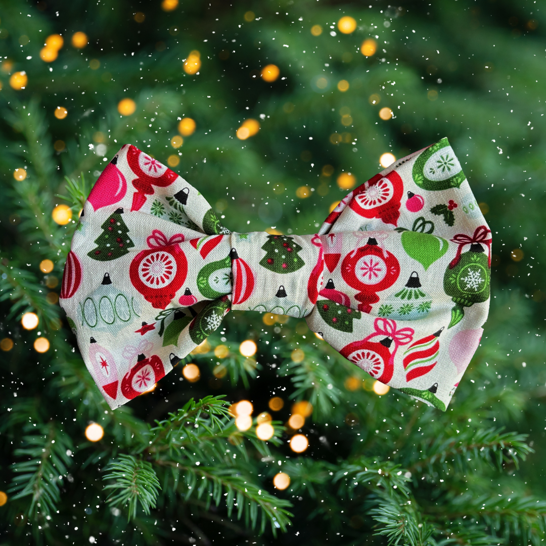 Vintage Christmas - Head Bow or Bow Tie