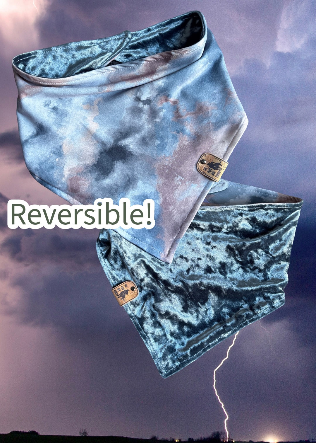 Storms rollin’ in - Reversible Dog Bandana