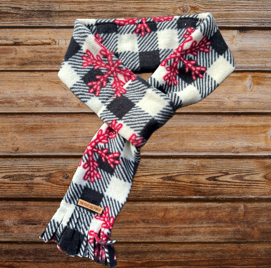 Plaid Snowflake - Dog Scarf