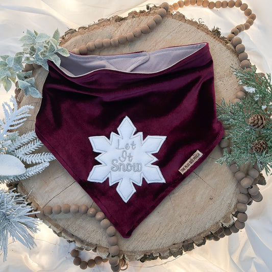 Let it snow - Embroidered Winter Bandana