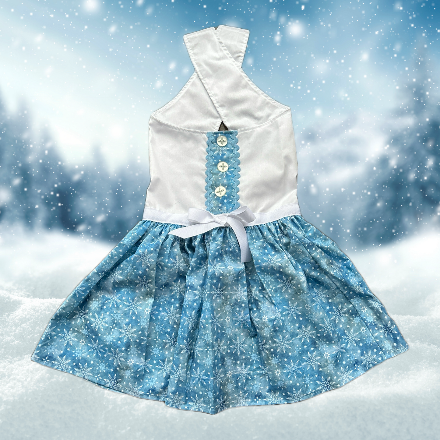Large - Snow Maiden - Christmas Dog Dress