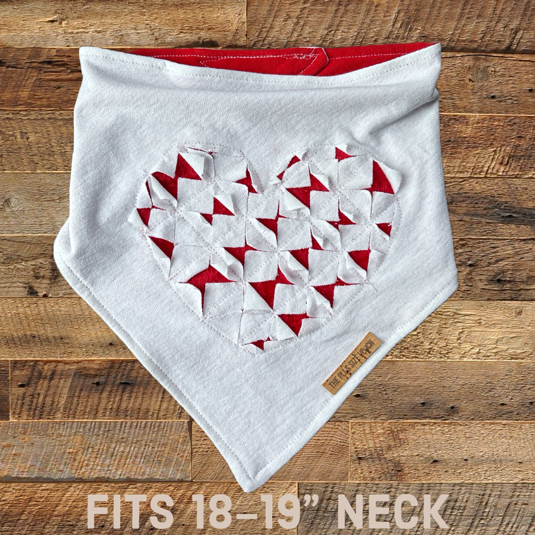 Patchwork Heart - Fits 18-19” Neck - Thrift Happens